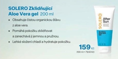 Zklidňující gel po opalování Solero