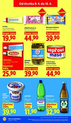 akční leták Lidl 9.4.2026-12.4.2026