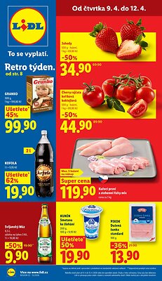 akční leták Lidl 9.4.2026-12.4.2026