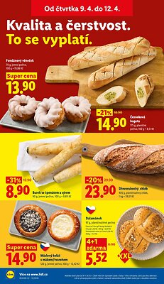 akční leták Lidl 9.4.2026-12.4.2026