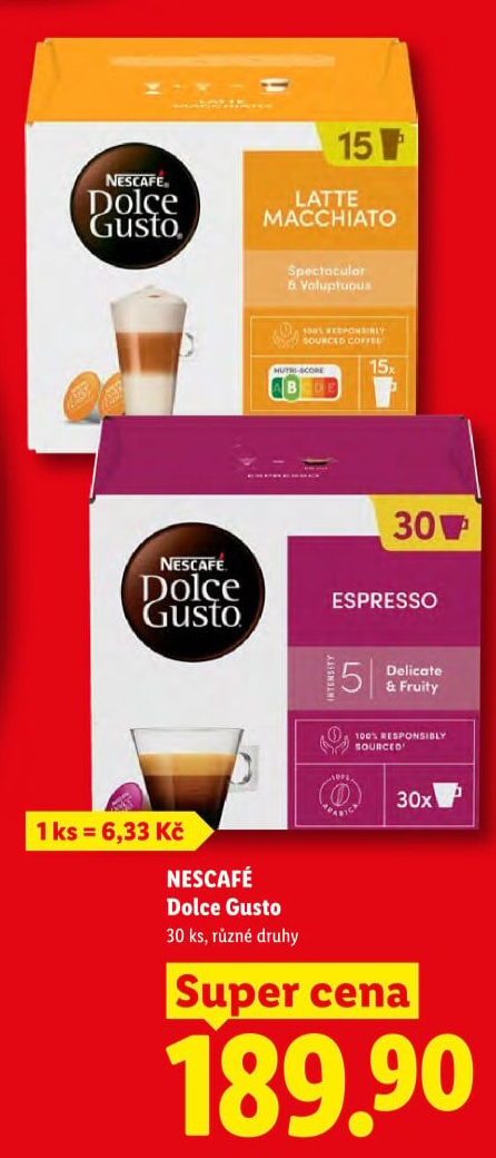 Kapsle Dolce Gusto Nescafé