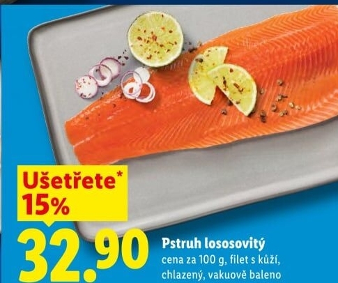 Pstruh lososovitý filety