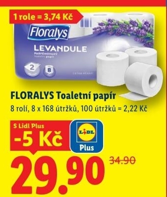 Toaletní papír 2vrstvý Floralys