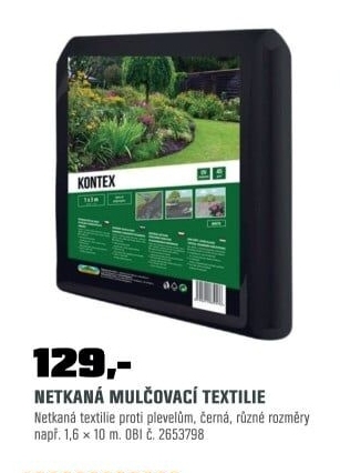 Textílie netkanáKontex 45g/m2 černá