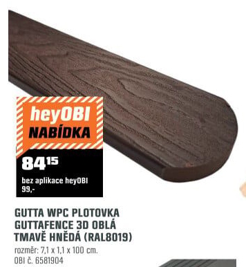 WPC plotovka 3Doblá oak brown