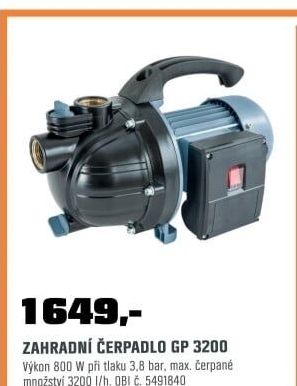 Zahradní čerpadloGP 3200