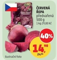 Červená řepa předvařená