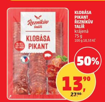 Pikantní klobása Řezníkův talíř