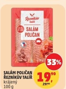 Salám Poličan Řezníkův talíř