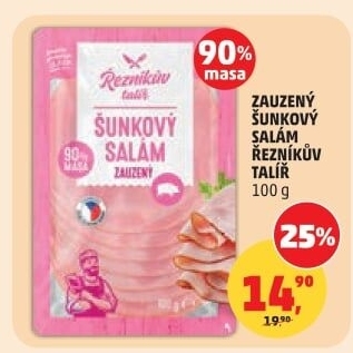 Salám šunkový zauzený Řezníkův talíř
