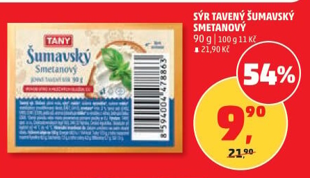 Sýr tavený Šumavský Tany