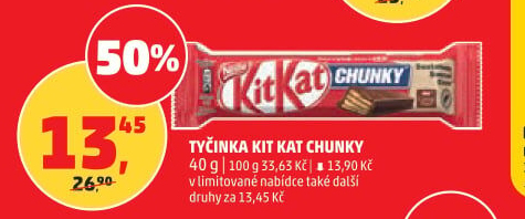 Tyčinka Chunky Kit Kat Nestlé