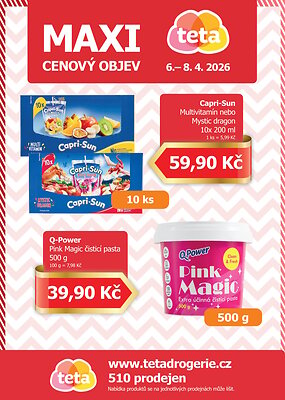 akční leták Teta drogerie 6.4.2026-8.4.2026