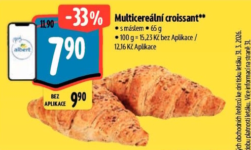 Croissant multicereální
