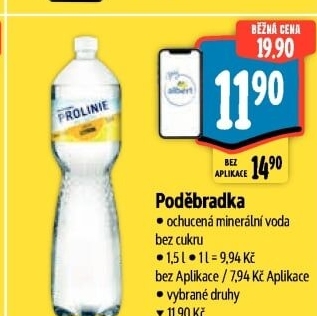 Ochucená voda Poděbradka