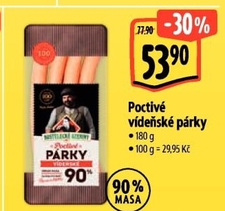Párky vídeňské poctivé Kostelecké uzeniny