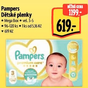 Pleny dětské Pampers Premium Care