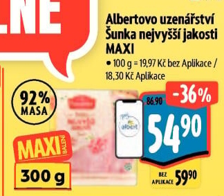 Šunka nejvyšší jakosti Albertovo uzenářství