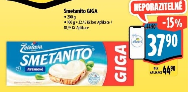 Sýr tavený Smetanito Želetava