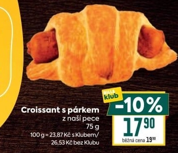 Croissant s párkem