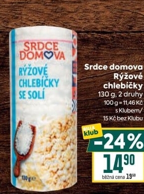 Rýžové chlebíčky Srdce Domova