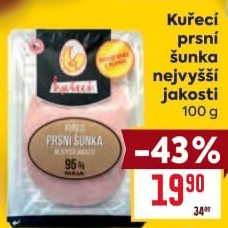 Šunka kuřecí prsní nejvyšší jakosti DZ Klatovy