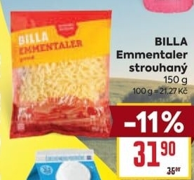 Sýr Ementál strouhaný Billa