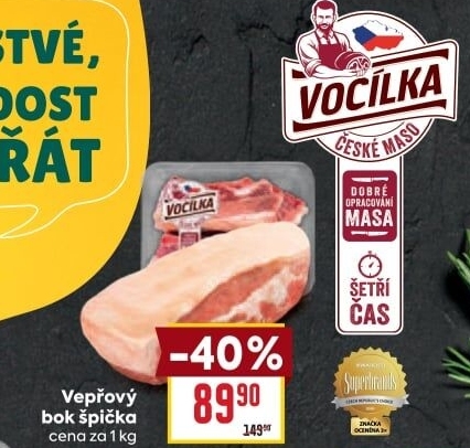 Vepřový bok špička Vocílka