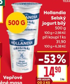 Bílý jogurt selský Hollandia