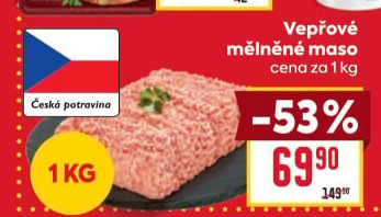 Maso mělněné vepřové