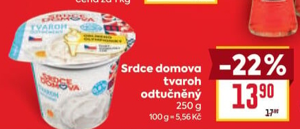 Tvaroh odtučněný Srdce Domova