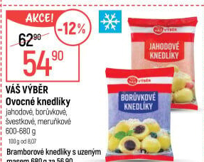 Knedlíky ovocné mražené Váš Výběr