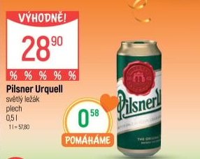 Pivo Pilsner Urquell - Globus akcniletaky.com