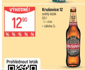 Pivo světlý ležák Královský 12° Krušovice