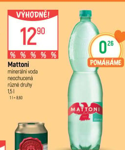 Přírodní voda Mattoni