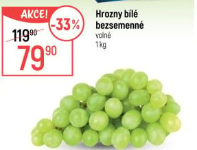 Hrozny bílé bezsemenné