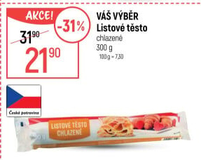 Listové těsto Váš Výběr
