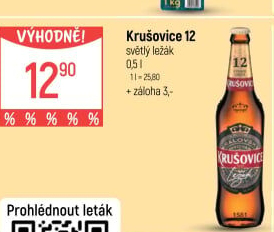Pivo světlý ležák Královský 12° Krušovice