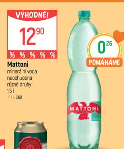 Přírodní voda Mattoni