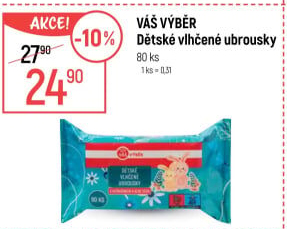 Vlhčené ubrousky dětské Váš Výběr