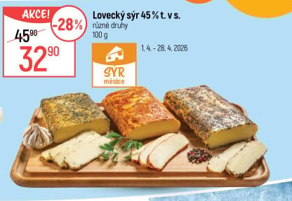Sýr lovecký 45%