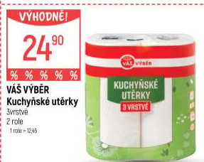 Utěrky kuchyňské 3vrstvé Váš Výběr