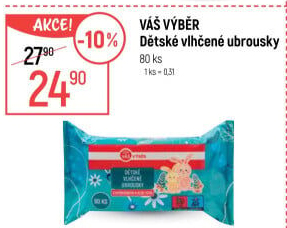 Vlhčené ubrousky dětské Váš Výběr