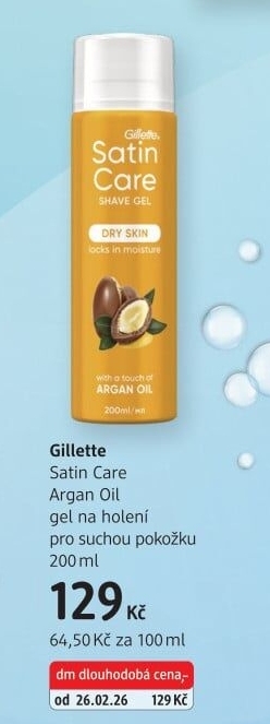Gel na holení dámský Satin Care Gillette