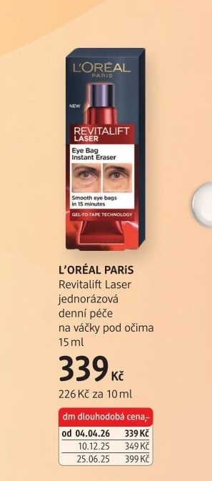 Krém na váčky pod očima Revitalift Laser L'