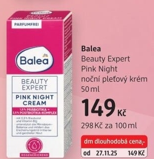 Krém pleťový Beauty Expert Pink Night Balea