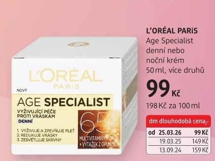 Krém pleťový proti vráskám Age Specialist L'
