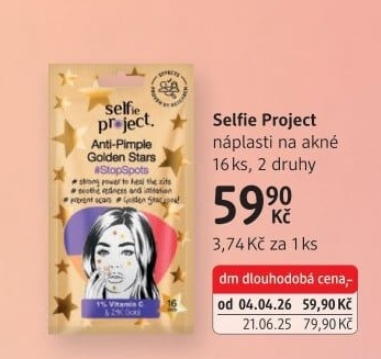 Náplasti na akné Anti-Pimple Stars selfie project