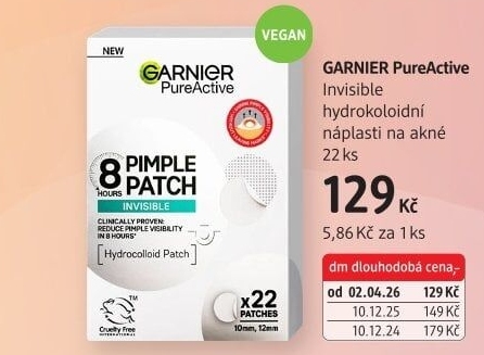 Náplasti na akné Garnier PureActive