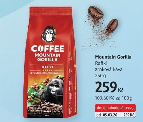 Zrnková káva Rafiki Mountain Gorilla
